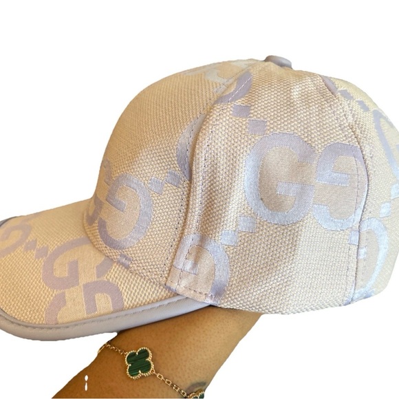 Lilac Lavender Purple Monogram Baseball Cap Hat Canvas And Faux Leather - Picture 4 of 5